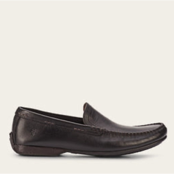 Men’s Frye Lewis Venetian Black Leather Loafer Size 12d